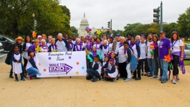 Kensington Park Senior Living team at Walk to End Alzheimers in Washington D.C.