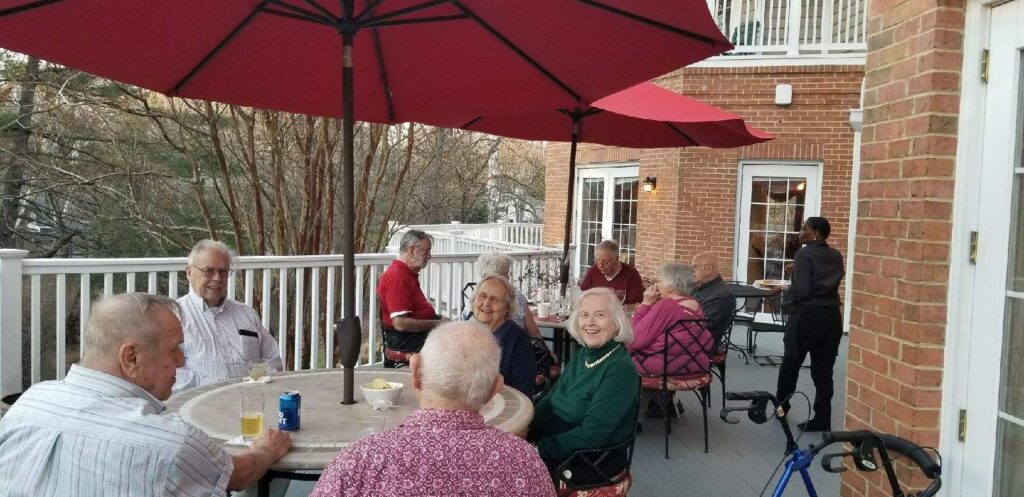 Al Fresco Dining at Kensington Park Senior Living Independent Living Neighborhood The Highlands