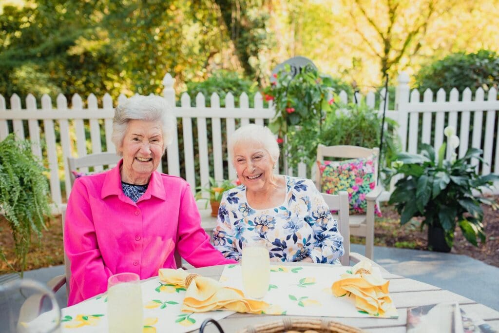 Two women enjoying Luxury Senior Living in Kensington, MD