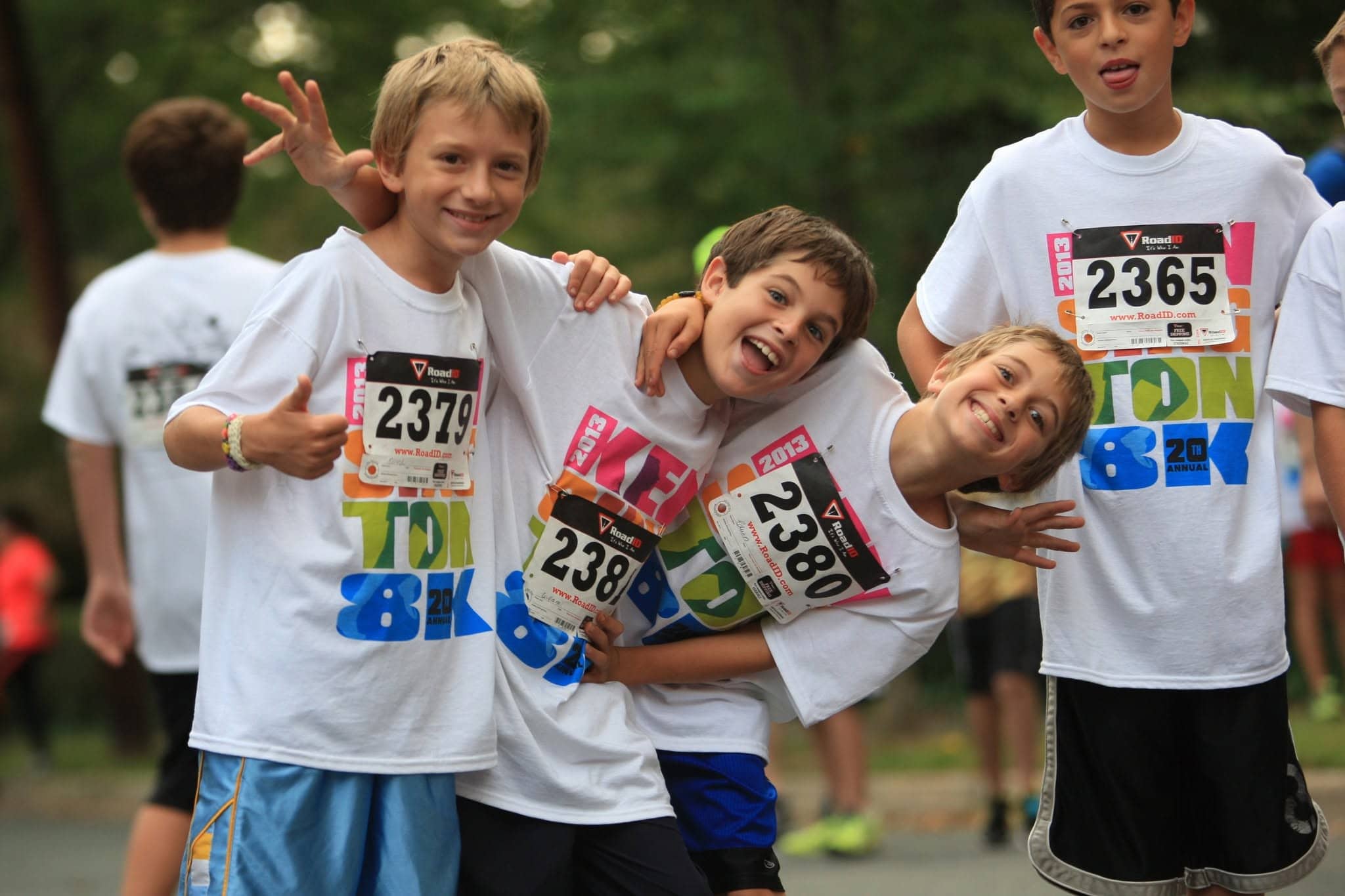 Kids participating in a race